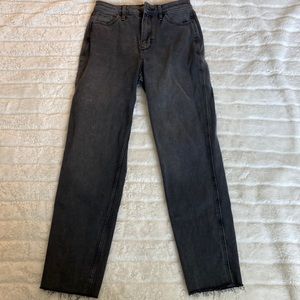 Here are a dark wash jeans from Hollister!